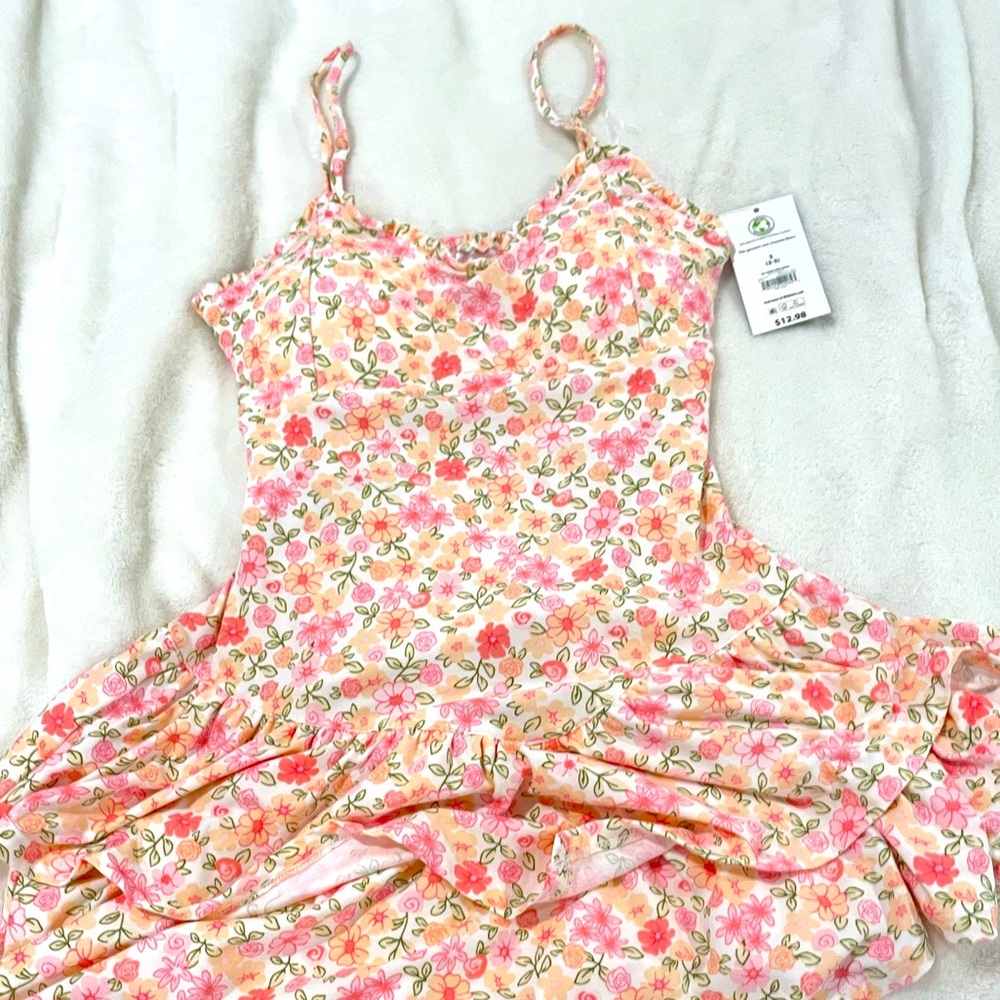 Soft NO BOUNDARIES dress, pink floral, padded.